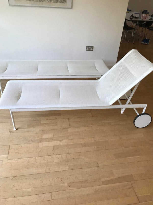 Richard Schultz for B&B Italia Adjustable Outdoor Chaise Longue / Sun Lounger x 2