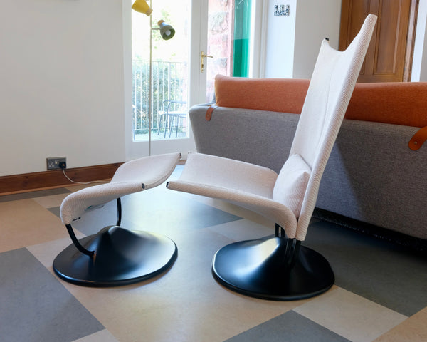 Pierre Paulin Anneau Chair and Ottoman by Ligne Roset