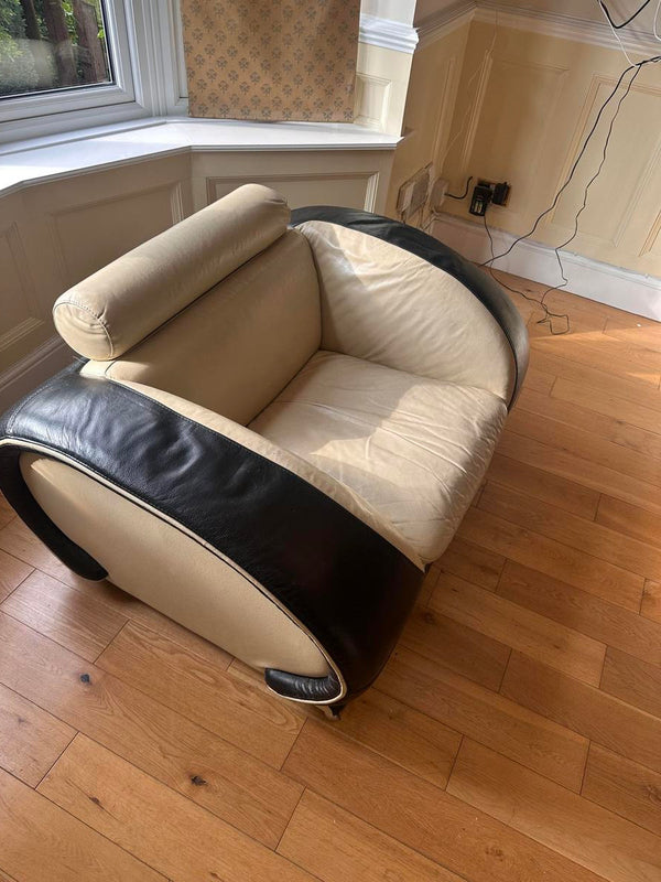 Mattuci Leather  Double Sofa and 2 Matching Chairs