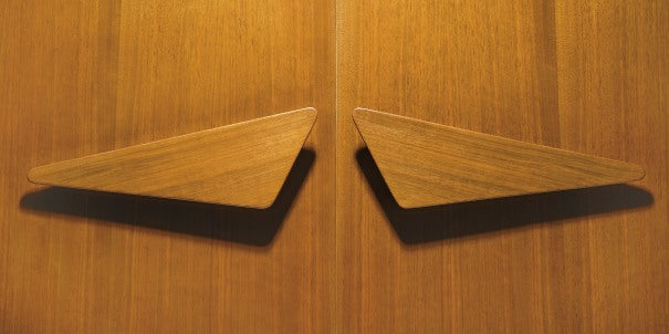 Gio Ponti Illuminated Wardrobe, early 1950s Mahogany.