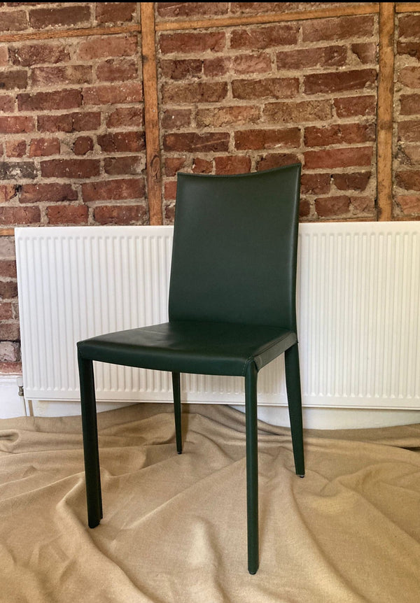 A set of eight Roche Bobois leather Holly Dining chairs