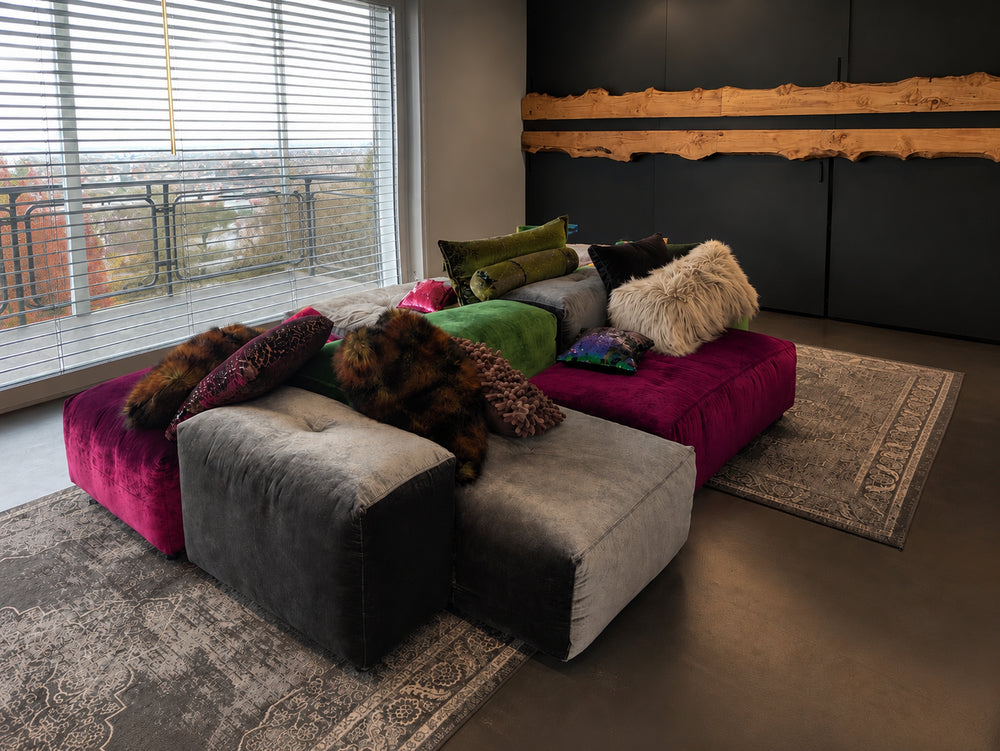 Bretz Drop City Modular Velvet Sofa