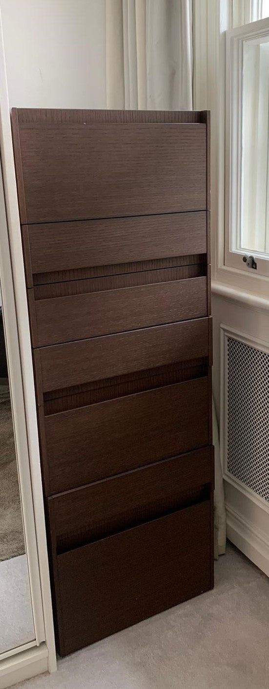 Molteni & C Brown wood chest of drawer