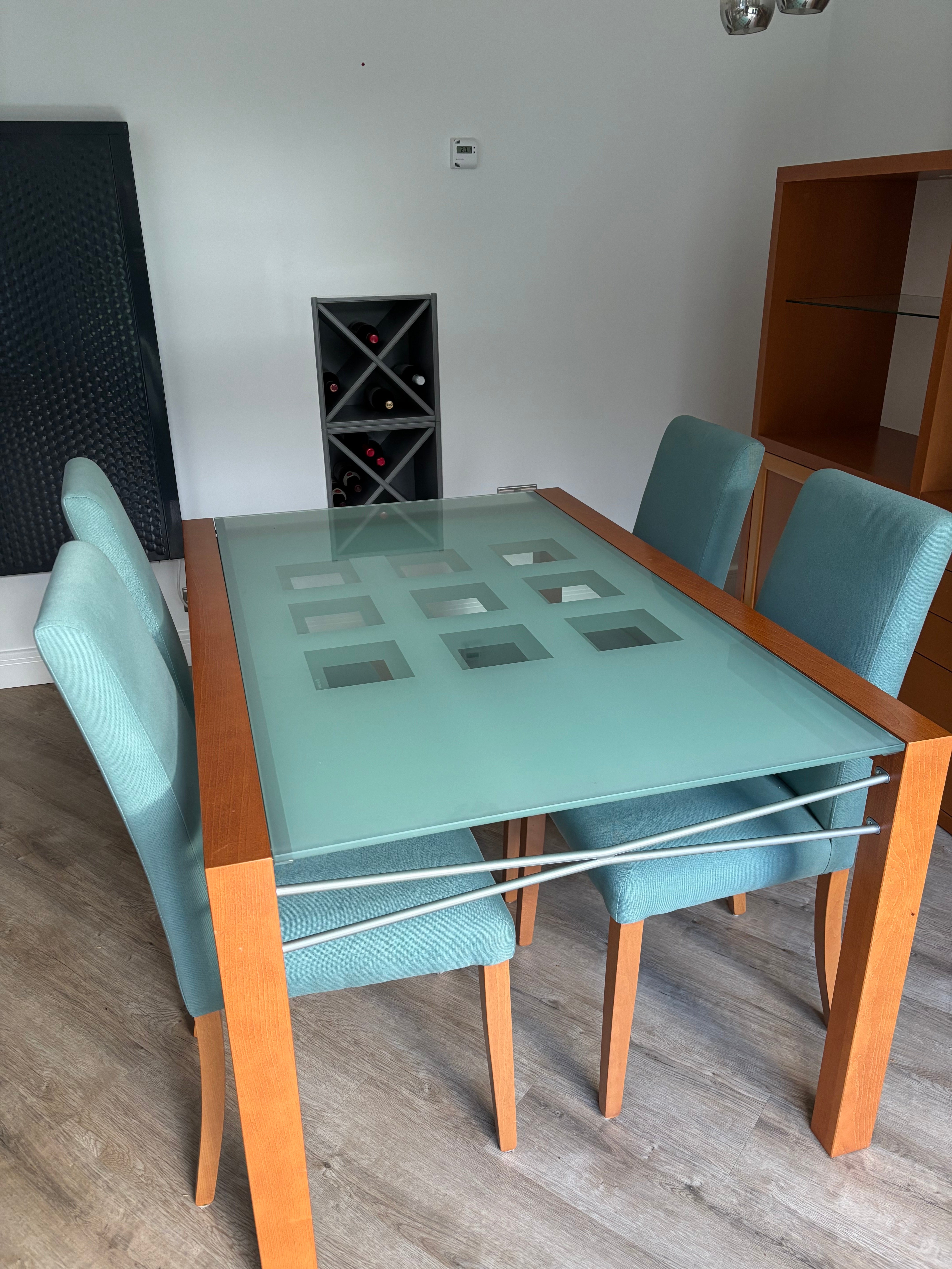 Ligne Roset Extendable Dining Table and Chairs x 8