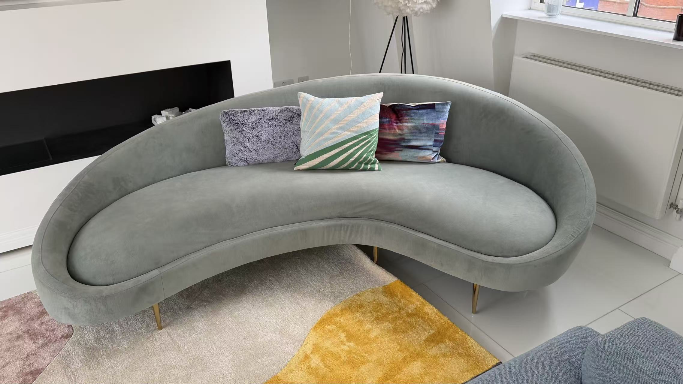 ETHER 238.76CM CURVED SOFA by Jonathan Adler
