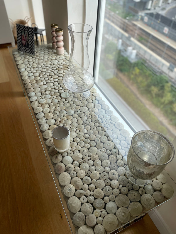 A Caspian Atlantic Driftwood and metal TV Unit table