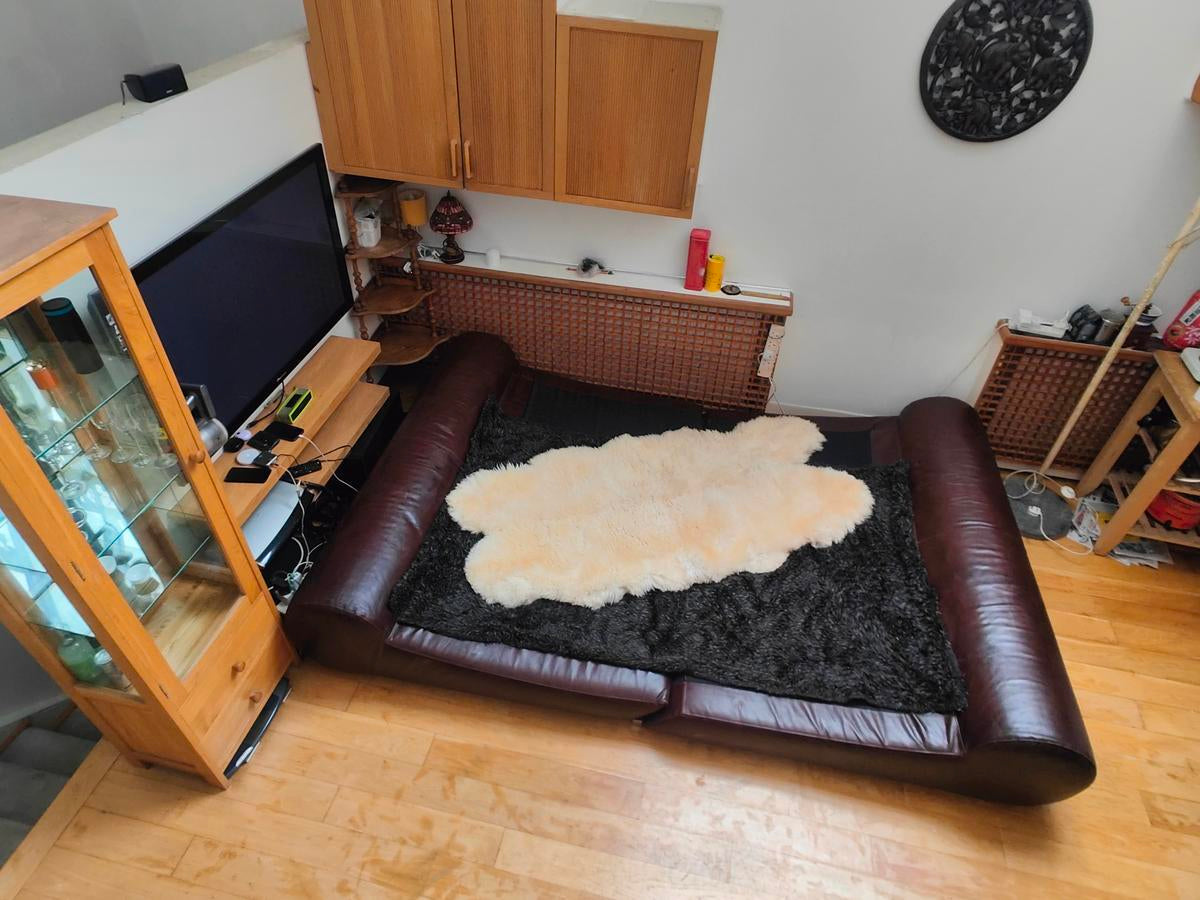 Fendi Clubhouse Sofa in brown leather