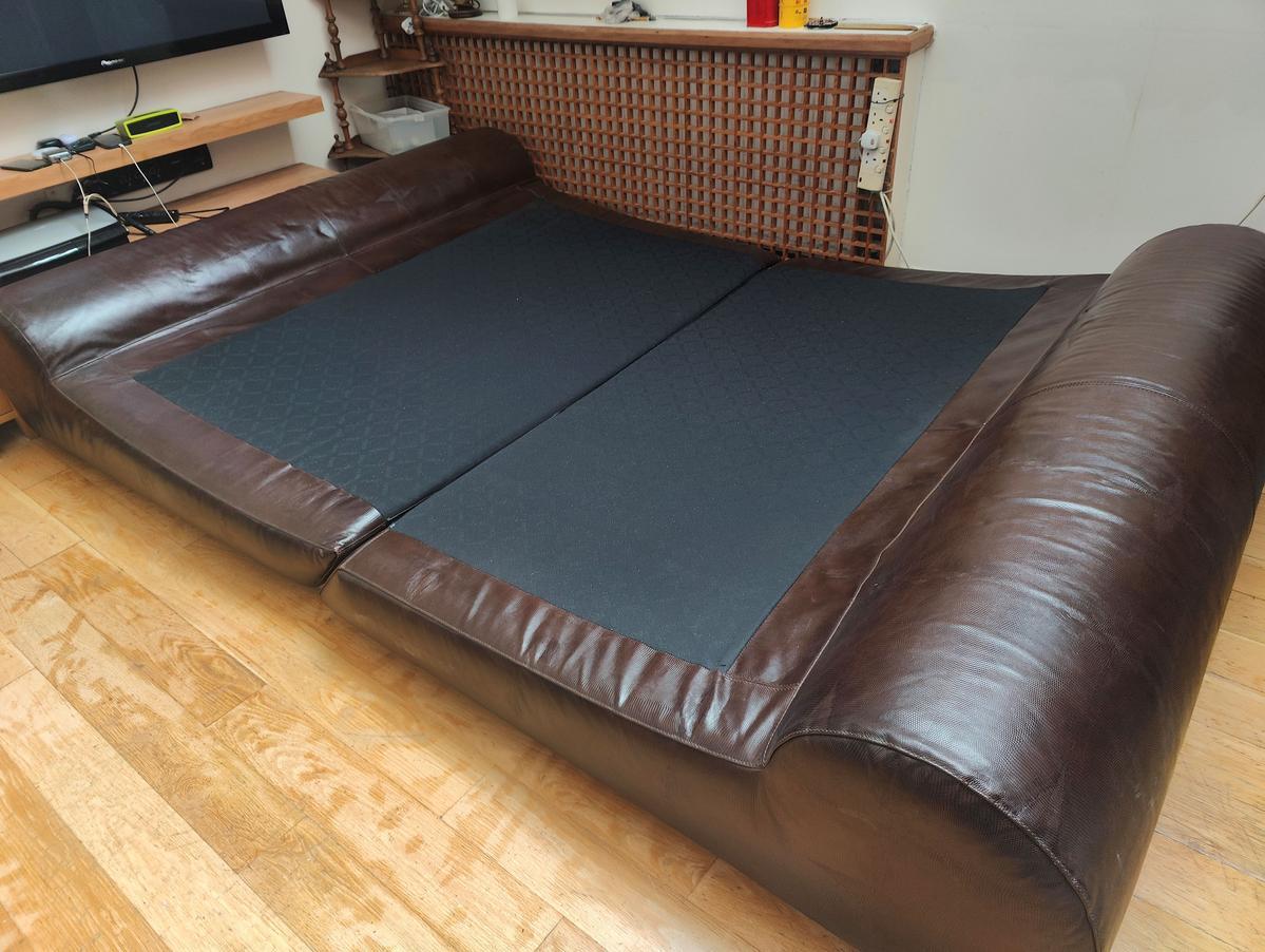 Fendi Clubhouse Sofa in brown leather