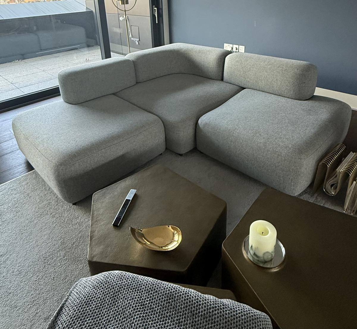 Fritz Hansen Alphabet L Shaped Sofa - Grey