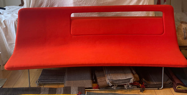 Bouroullec Brothers Wing Sofa Upholstered  in Orange Wool