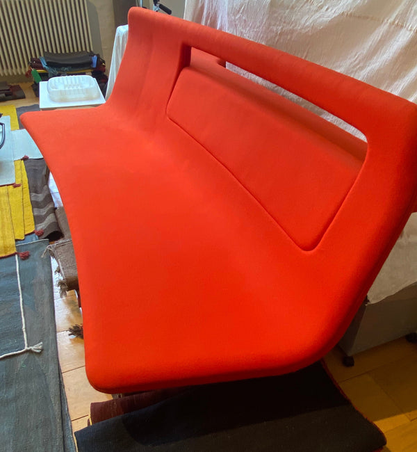 Bouroullec Brothers Wing Sofa Upholstered  in Orange Wool