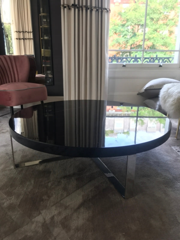 Large Lacquered Wood Coffee Table-Tables-Louise Bradley-LOT.co.uk