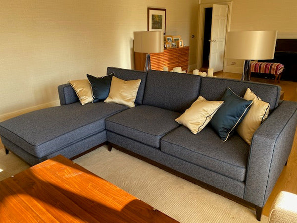 Large L shaped Sofa with Scatter Cushions