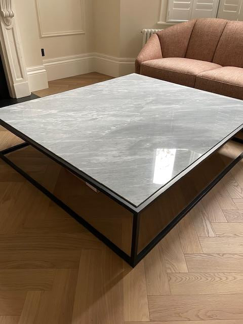 Tom Faulkner Large Siena Coffee Table in Gris Versilia Marble