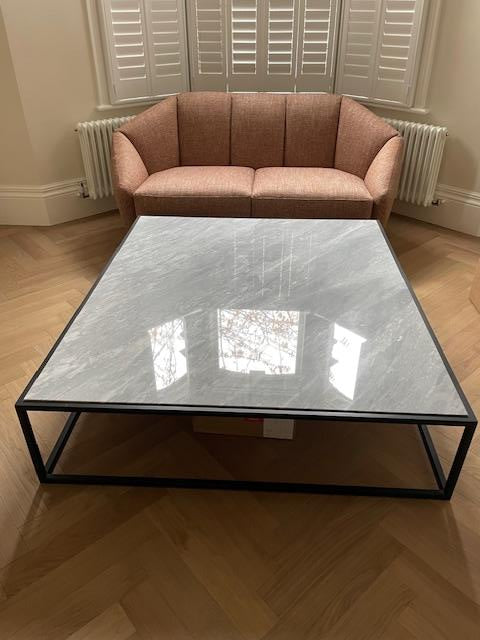Tom Faulkner Large Siena Coffee Table in Gris Versilia Marble