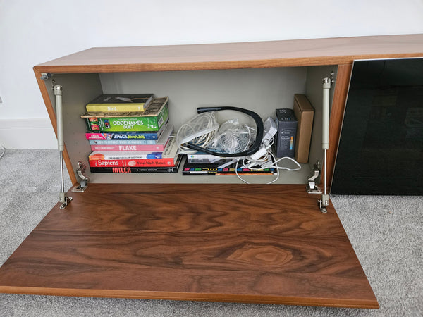 Bo Concept Media Unit in Walnut and Glass