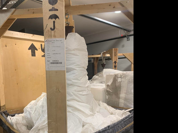 Timothy Oulton Gyro Crystal Chandelier in Antique Rust