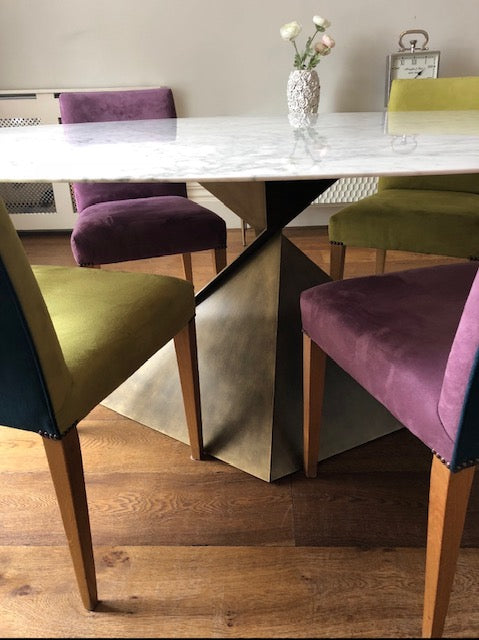 Oval Avebury Carrara Marble Dining Table by Tom Faulkner