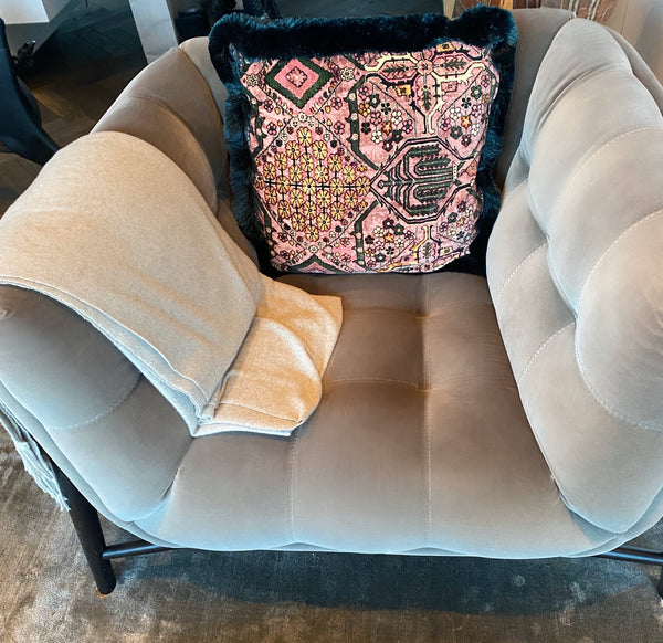 Grey Roche Bobois "Profile" armchair